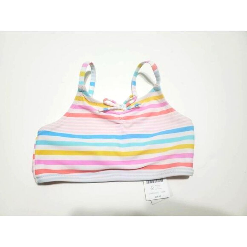 Crewcuts Girls Pastel Striped UPF 50 Bikini Top NWT Size 6/7